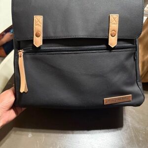 Petunia Pickle Bottom Black and Tan Baby Bag